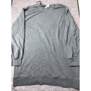 Divided by H&M Cropped Sweatshirt Size S Crew Neck Long Sleeve Charcoal Gray